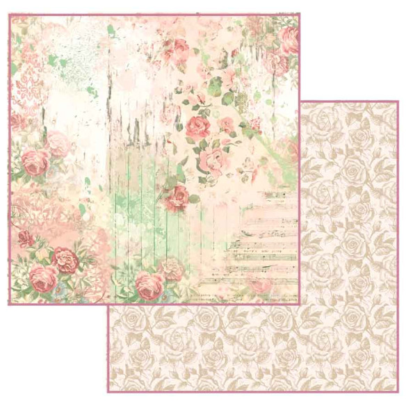 Colección papeles scrapbooking "Romance eterno" 30,5 cm doble cara