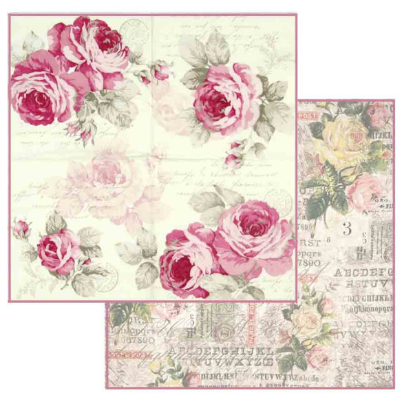 Colección papeles scrapbooking "Romance eterno" 30,5 cm doble cara