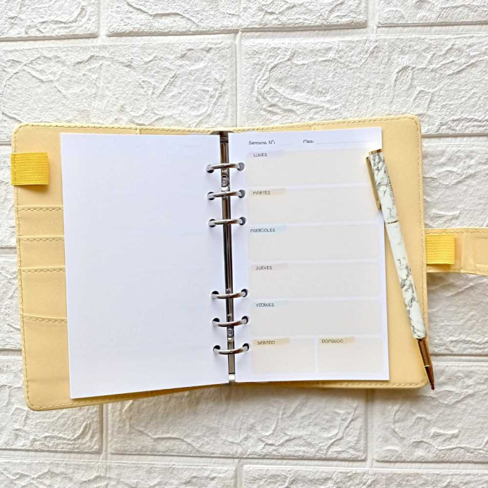 Recambio para archivador "Planner semanal" 10,5 x 17,5 cm