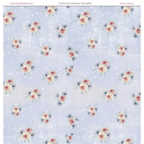 Colección papeles de scrapbooking "Lienzos nevados" 30.5 x 30.5 cm