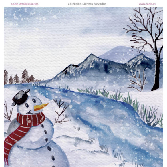 Colección papeles de scrapbooking "Lienzos nevados" 30.5 x 30.5 cm
