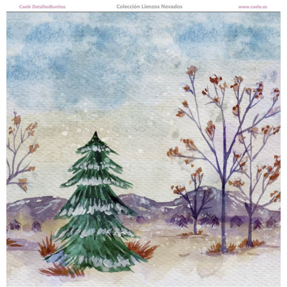 Colección papeles de scrapbooking "Lienzos nevados" 30.5 x 30.5 cm