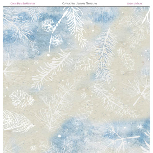 Colección papeles de scrapbooking "Lienzos nevados" 30.5 x 30.5 cm