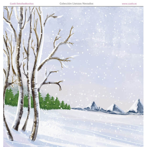 Colección papeles de scrapbooking "Lienzos nevados" 30.5 x 30.5 cm