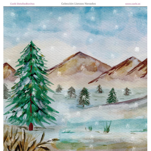 Colección papeles de scrapbooking "Lienzos nevados" 30.5 x 30.5 cm
