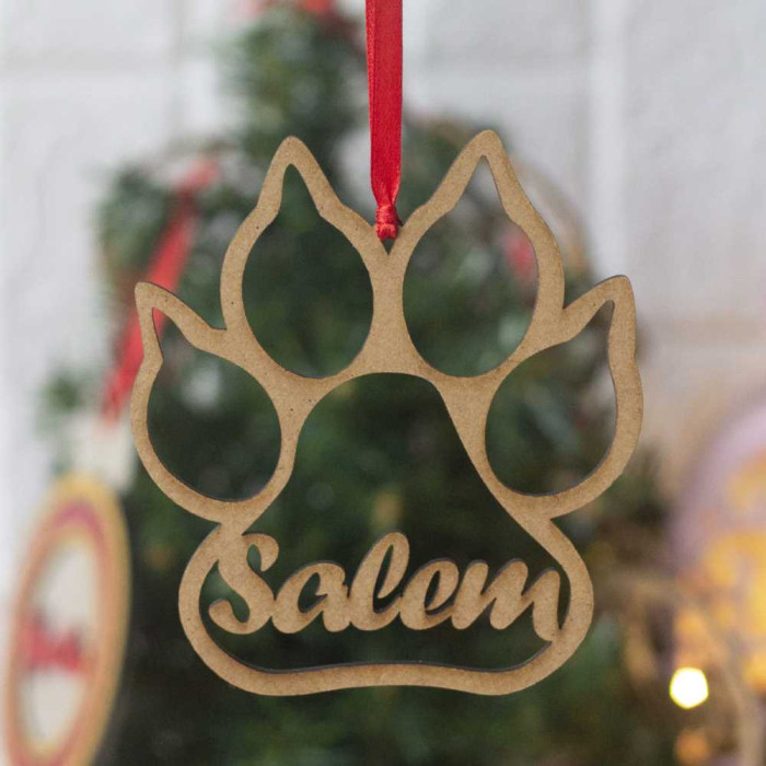 Bola navidad huella perro personalizada