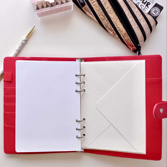 Archivador de polipiel roja "No soy perfecta" A5