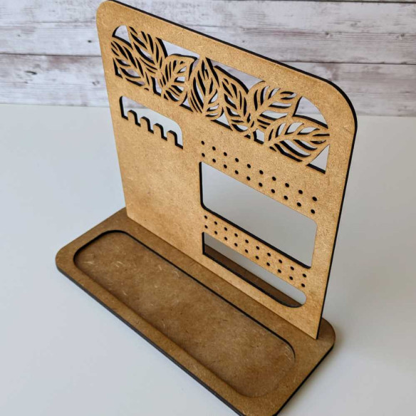 Joyero de madera flores forma cuadrada