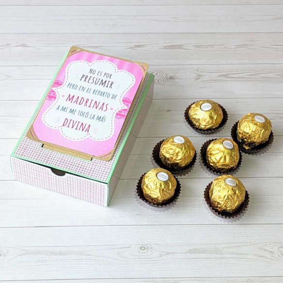 Caja Pop Up "No es por presumir, pero en el reparto de madrinas"