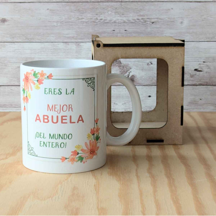 Taza "Eres la mejor abuela del mundo entero!"