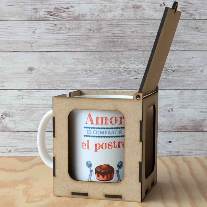 Taza "Amor es compartir el postre"