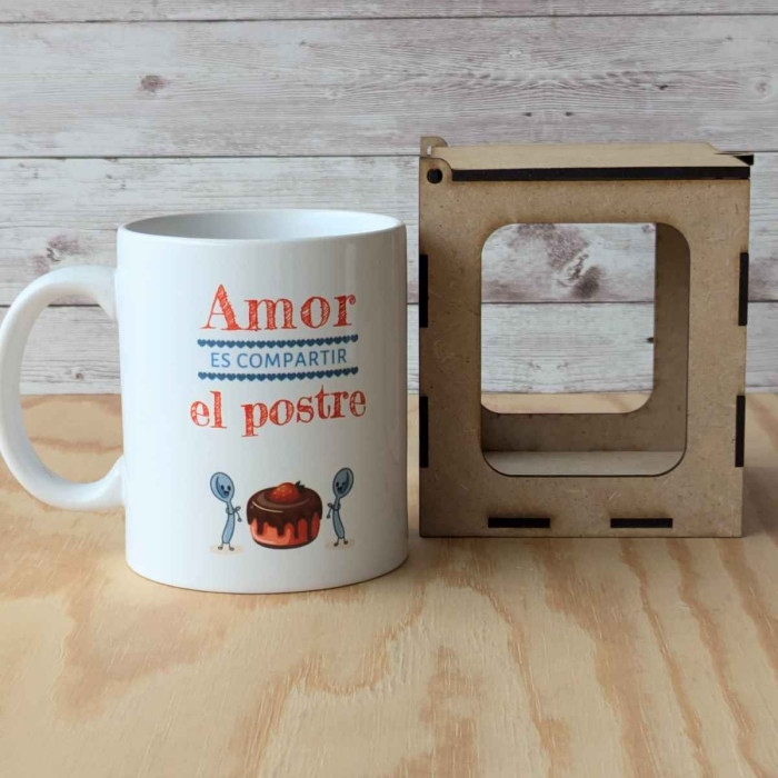 Taza "Amor es compartir el postre"