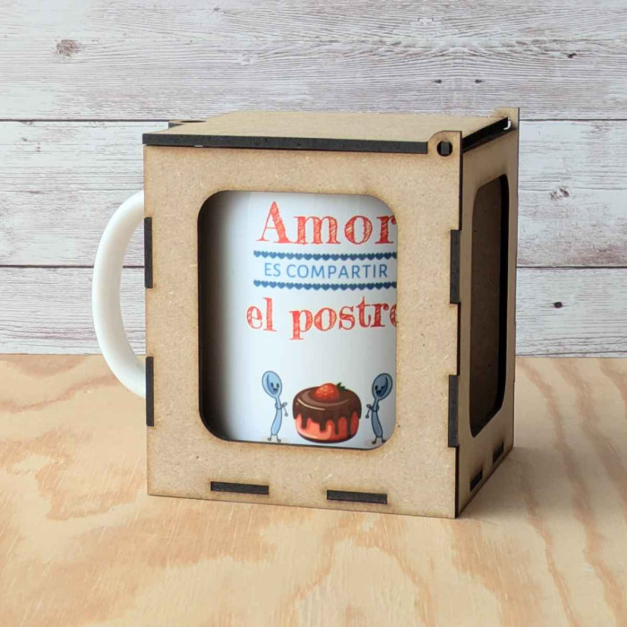 Taza "Amor es compartir el postre"