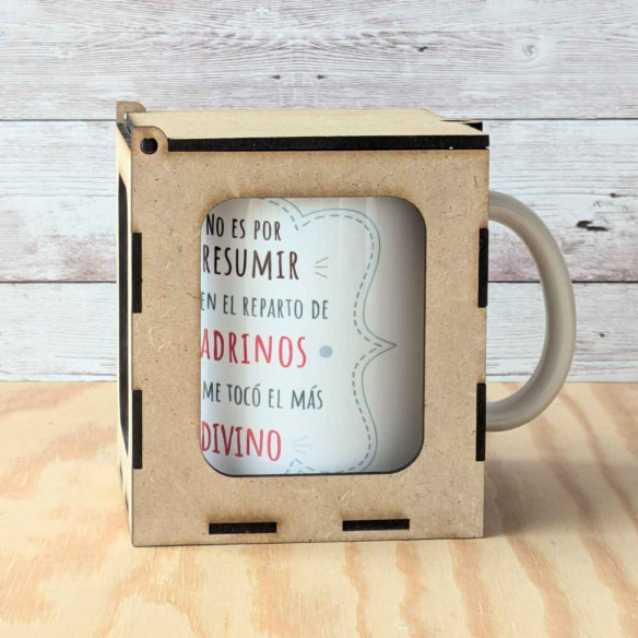 Taza No es por presumir pero en el reparto de padrinos a mi me toco el mas divino