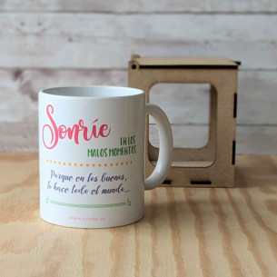 Taza Sonríe en los malos momentos...