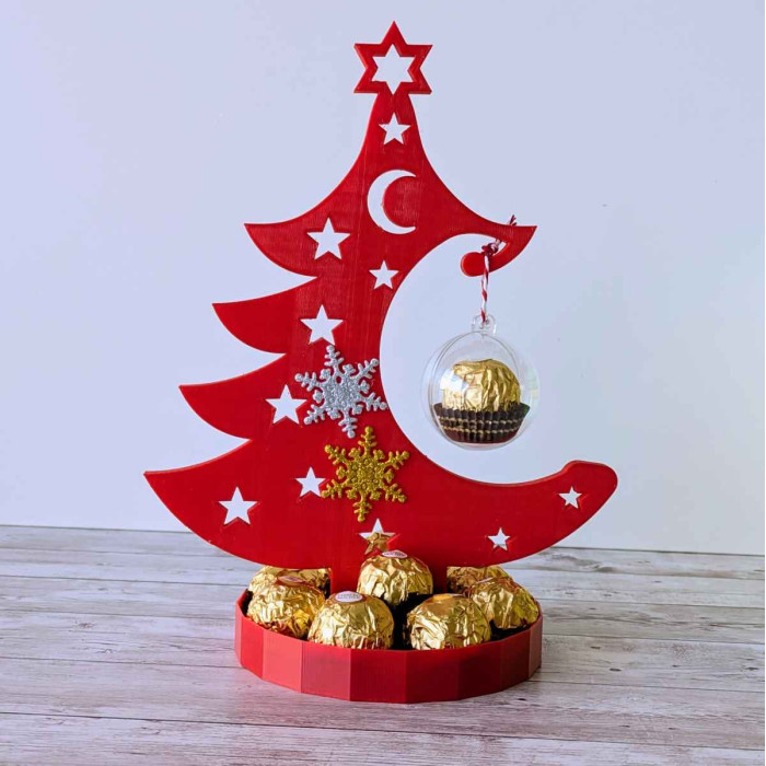 Centro de Navidad - Árbol con bombones