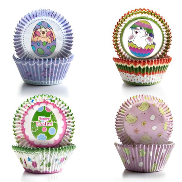 Set 100 cápsulas de cupcakes de Pascua