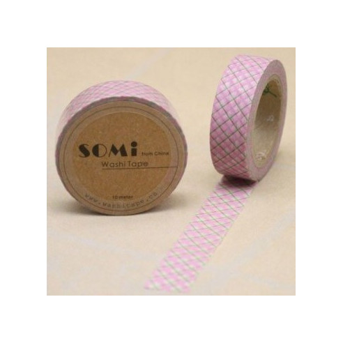 WASHI TAPE CUADROS Rosas y Negros