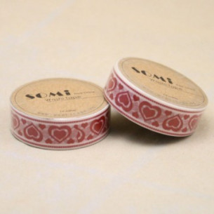 Washi Tape corazones rojos 2