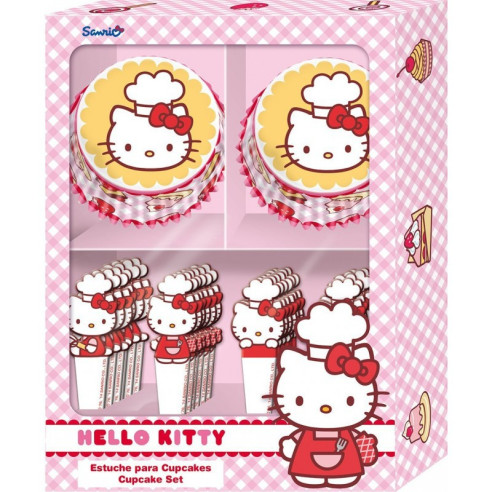 Set de cápsulas de cupcakes Hello Kitty