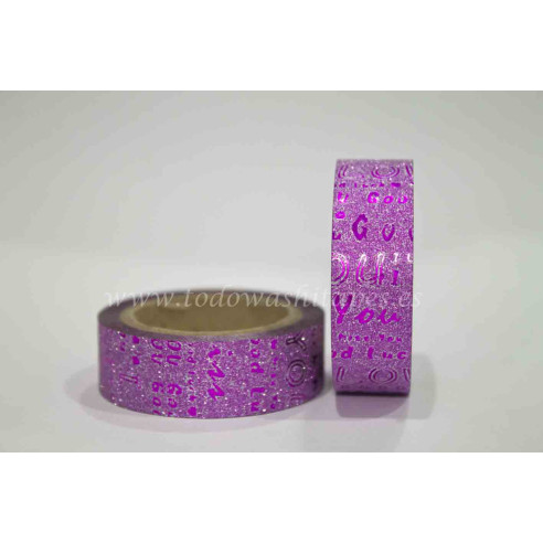 WASHI TAPE PURPURINA Rosa "LOVE YOU"