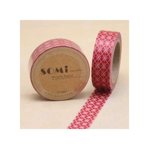 WASHI TAPE Rojo ROMBOS