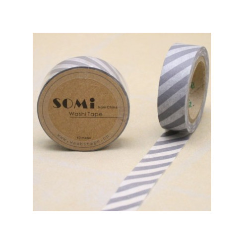 WASHI TAPE RAYAS Grises