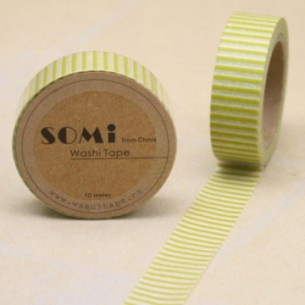 WASHI TAPE RAYAS Verde y lima
