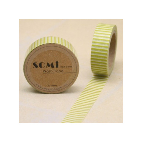 WASHI TAPE RAYAS Verde y lima