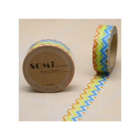 WASHI TAPE ZIG ZAG Colores Mod.1