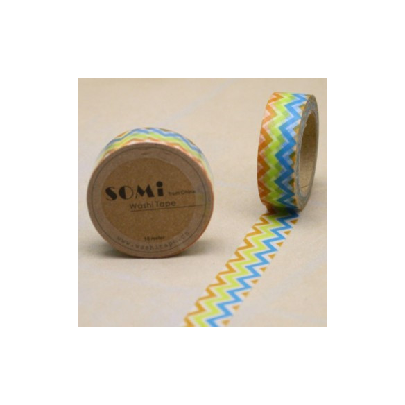 WASHI TAPE ZIG ZAG Colores Mod.1