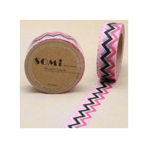 WASHI TAPE ZIG ZAG Colores Mod.3