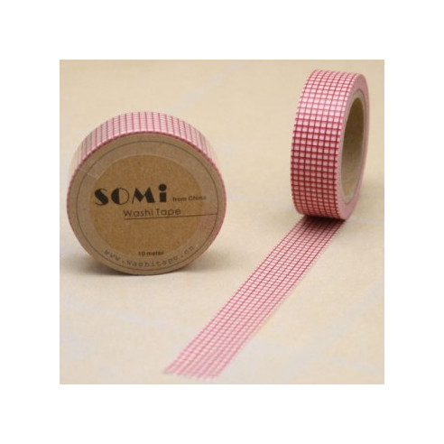 WASHI TAPE CUADRITOS Rojos