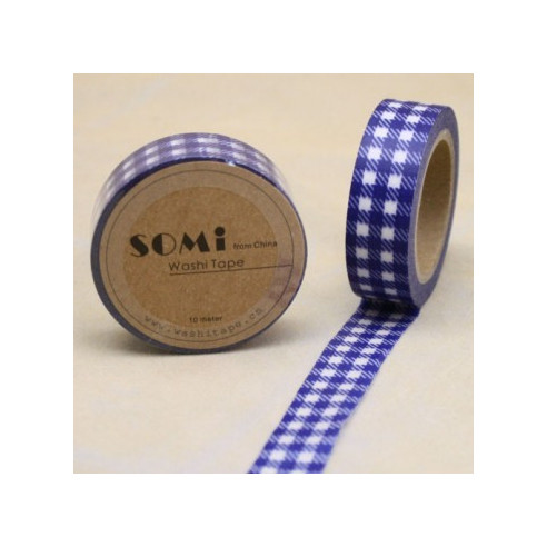 WASHI TAPE CUADROS Azul