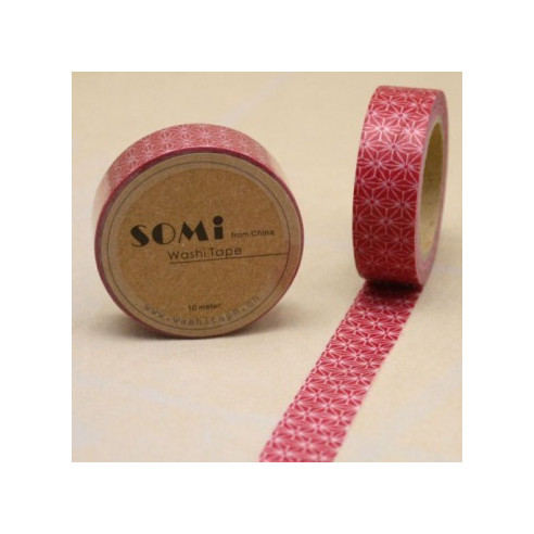 WASHI TAPE Rojo FLOR DE ESTRELLA