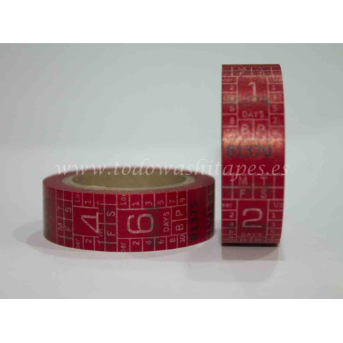 WASHI TAPE CINTA de MEDIR Roja