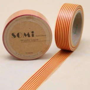 WASHI TAPE LÍNEAS Rojo y Amarillo