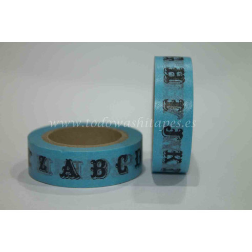 WASHI TAPE Azul ABECEDARIO