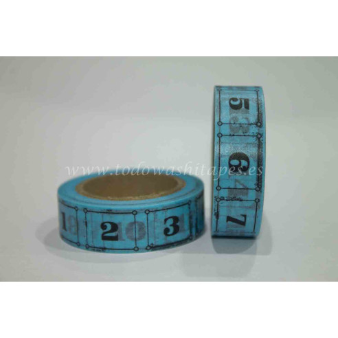 WASHI TAPE Azul NÚMEROS