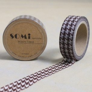 WASHI TAPE Pata de Gallo Marrón