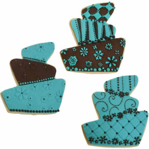 Cortador de galletas con 3 Texturas Tartas 2