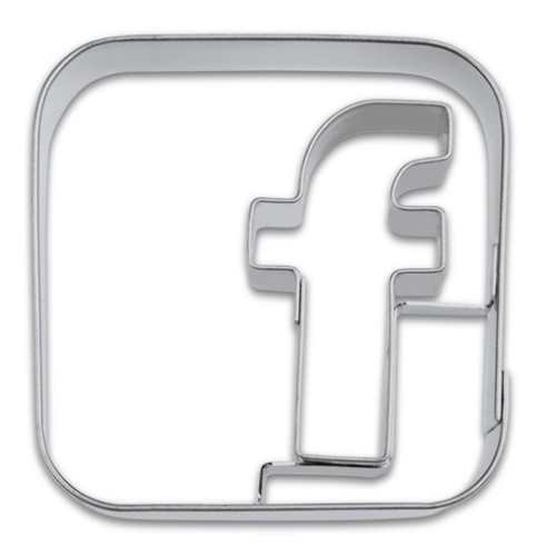 Cortador de galletas logo de Facebook