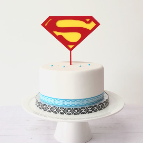 TOPPER para tartas SUPERMAN. Superheroes