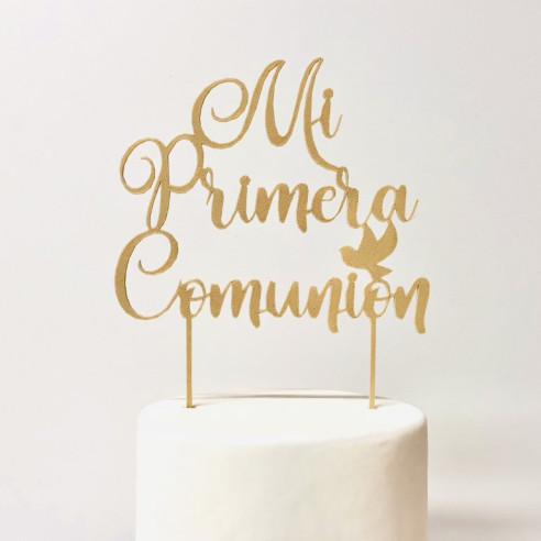 Topper Mi Primera Comunión. Detalles personalizados.