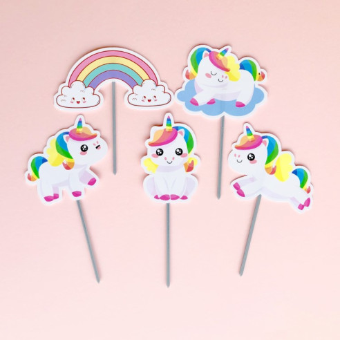 TOPPER para cupcakes UNICORNIOS