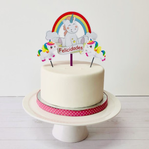 TOPPER para tartas UNICORNIOS 2