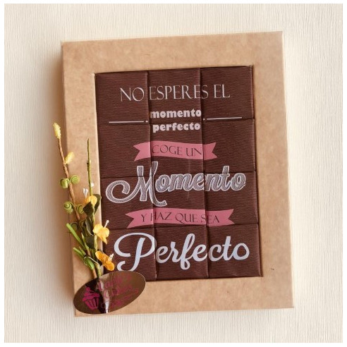 Puzzle de chocolate "No esperes el momento perfecto"