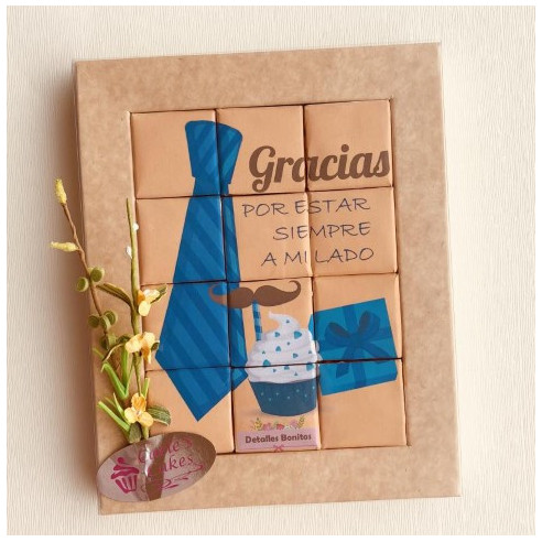 Puzzle de chocolate "Gracias por estar siempre a mi lado"