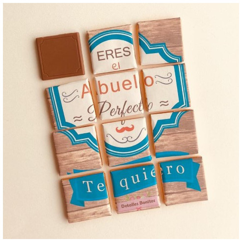 Puzzle de chocolate "Eres el abuelo perfecto"