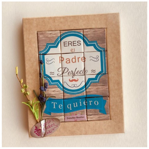 Puzzle de chocolate "Eres el padre perfecto"